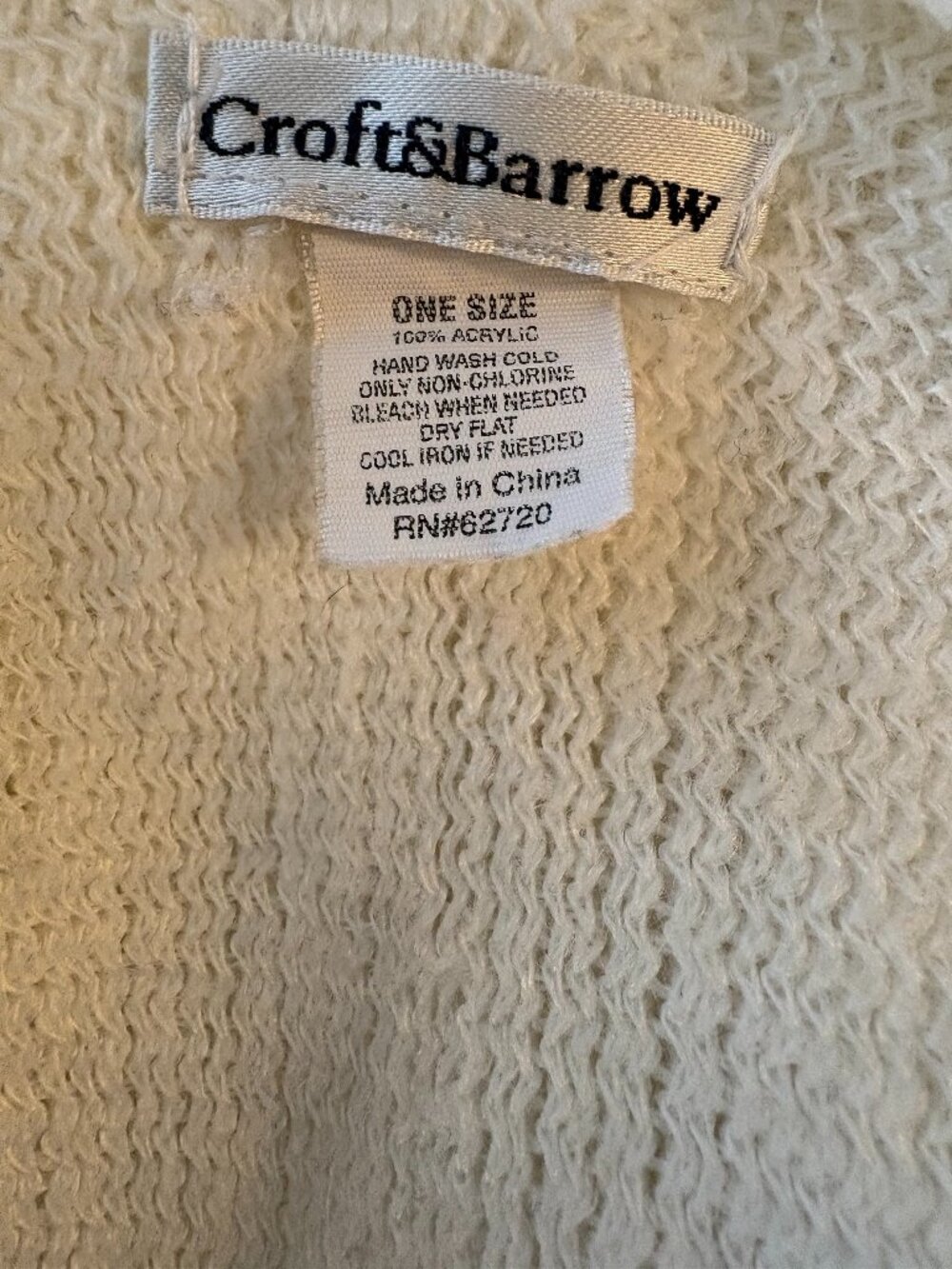 Croft & Barrow Ivory Ruffle Ruana Wrap Wedding Guest Evening Shawl One Size - Picture 6 of 6